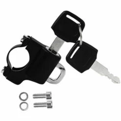 LITZEE Serrure De Casque De Moto Antivol Serrure Multifonction Fixe Batterie Générale Guidon De Voiture électrique Serrure De Casque Antivol Serrure De Casque - Le Noir Casques