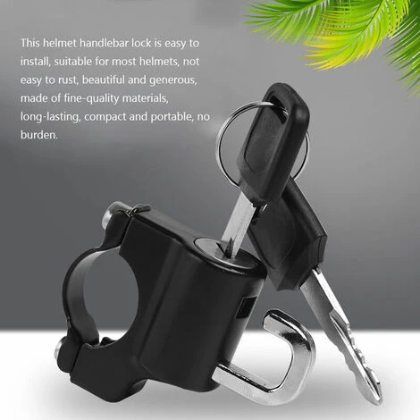 LITZEE Serrure De Casque De Moto Antivol Serrure Multifonction Fixe Batterie Générale Guidon De Voiture électrique Serrure De Casque Antivol Serrure De Casque - Le Noir Casques 5 LITZEE Serrure De Casque De Moto Antivol Serrure Multifonction Fixe Batterie Générale Guidon De Voiture électrique Serrure De Casque Antivol Serrure De Casque - Le Noir Casques – Image 3