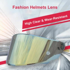 LITZEE Moto Résistant Aux UV Vison Casques Lentille Mode Haute Clair Visière Pare-brise Housse De Protection Remplacement Pour NFR/NX - Or Casques -Protection auditive et tête Soldes 2022 60166571 3