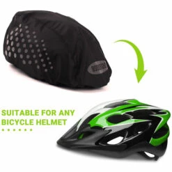 HIASDFLS Housse De Casque De Vélo Haute Visibilité Imperméable Pour Casque De Vélo Avec Bande Réfléchissante Anti-Poussière Respirante Montagne Route Casque De Vélo Housse De Neige Ride Gear Noir Style 2 -Protection auditive et tête Soldes 2022 60220320 2