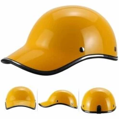 ILOVEMILAN Demi-casque De Moto Casque De Vélo Casquette De Baseball De Vélo Demi-casque Boucle à Dégagement Rapide Pour Hommes Femmes Adultes (jaune) -Protection auditive et tête Soldes 2022 60361067 5