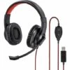 Hama HS-USB400 Ordinateur Micro-casque Supra-auriculaire Filaire Stereo Noir, Rouge Volume Réglable, Mise En Sourdine D 1 Hama HS-USB400 Ordinateur Micro-casque Supra-auriculaire Filaire Stereo Noir, Rouge Volume Réglable, Mise En Sourdine D -Protection auditive et tête Soldes 2022 60414788 1