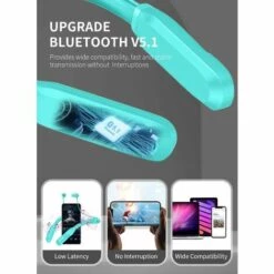 ILOVEMILAN Écouteurs Sans Fil Bluetooth Casque Tour De Cou : Casque De Lecture Ultra-long 100H Avec Microphone | Écouteurs Bluetooth 5.1 Avec Son Stéréo Supérieur | Écouteurs Magnétiques | IPX5 étanche (vert) -Protection auditive et tête Soldes 2022 60577396 5