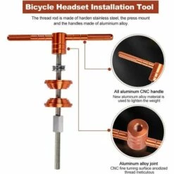 Cisea Cuvette De Casque De Vélo Et Support De Pédalier, Support De Pédalier Universel Professionnel Presse Dans L'outil D'installation De Casque De Vélo, Installateur De Roulements D'accessoires De -Protection auditive et tête Soldes 2022 60606786 3