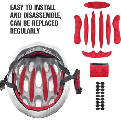 SUPERSELLER Ensemble De Remplacement De Coussinets En Mousse Pour Casque Universel Doublure En éponge Pour Casque - Rouge 6 SUPERSELLER Ensemble De Remplacement De Coussinets En Mousse Pour Casque Universel Doublure En éponge Pour Casque - Rouge – Image 4