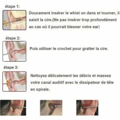 FR-LIFE BR-Vie 6PCS Cérumen Curette Cure-Oreilles Nettoyeur Médical Cure Oreilles INOX Pour Oreille En Acier INOX Cire D'oreille Remover Ear Picks Cire D'oreille Curette -Protection auditive et tête Soldes 2022 60878302 5