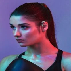 CADEAUX Casque Bluetooth Sans Bouchon D'oreille, Casque Mains Libres Antibruit Avec Crochet D'oreille Sans Fil Avec Microphone Pour Smartphones IPhone Et Android -Protection auditive et tête Soldes 2022 60932558 5