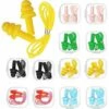 STARLIGHT Bouchons D'oreilles,12 Paires Silicone Earplugs,SL.GT Bouchon D'oreille De Nager,réutilisables Dormir Bouchon D'oreille,Pour Protection Auditive Et Voyage -Protection auditive et tête Soldes 2022 61048115 1