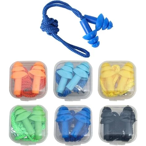 STARLIGHT SL.GT 6 Paires Bouchons D'oreille Avec Cordon Réutilisables Bouchons D'oreille En Silicone Du Sommeil Bouchons D'oreille Suppression Du Bruit De Bouchons 35dB 3 STARLIGHT SL.GT 6 Paires Bouchons D'oreille Avec Cordon Réutilisables Bouchons D'oreille En Silicone Du Sommeil Bouchons D'oreille Suppression Du Bruit De Bouchons 35dB