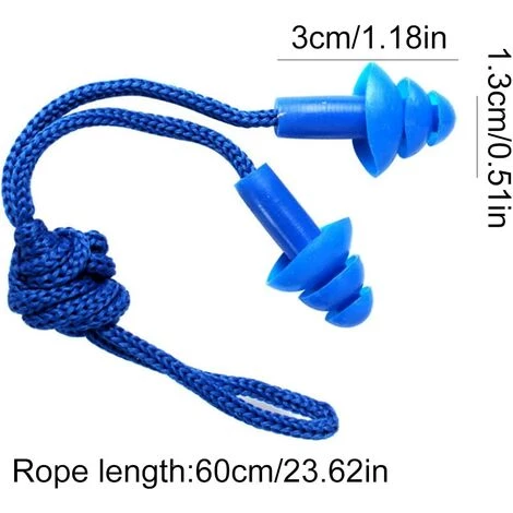 STARLIGHT SL.GT 6 Paires Bouchons D'oreille Avec Cordon Réutilisables Bouchons D'oreille En Silicone Du Sommeil Bouchons D'oreille Suppression Du Bruit De Bouchons 35dB 4 STARLIGHT SL.GT 6 Paires Bouchons D'oreille Avec Cordon Réutilisables Bouchons D'oreille En Silicone Du Sommeil Bouchons D'oreille Suppression Du Bruit De Bouchons 35dB – Image 2