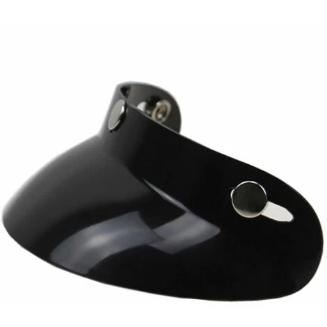 LITZEE Bouclier De Visière Pare-soleil à Visage Ouvert Pour Casque De Moto Noir Universel à 3 Boutons-pression Casques 3 LITZEE Bouclier De Visière Pare-soleil à Visage Ouvert Pour Casque De Moto Noir Universel à 3 Boutons-pression Casques