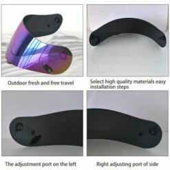 LITZEE Moto Anti-UV Anti-Rayures Vent Bouclier Casque Lentille Visière Remplacement Pour Casque Moto CS-15 TR-1 FG-15 HS-11 FS-15 FS-11 - Transparent Casques -Protection auditive et tête Soldes 2022 61104463 4