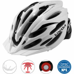 Lixada 24 Vents Ultralight Moulé Intégralement EPS Casque De Cyclisme Sport Avec Doublure Pad VTT Vélo Unisexe Casque Réglable - Blanc Noir