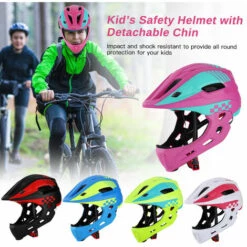 TOMSHOO Casque Intégral De Vélo Pour Enfant Sécurité Pour Enfants Casque De Patin à Roulettes Casque De Sport Garde-tête Avec Feu Arrière Et Menton Détachable - Rose 9 TOMSHOO Casque Intégral De Vélo Pour Enfant Sécurité Pour Enfants Casque De Patin à Roulettes Casque De Sport Garde-tête Avec Feu Arrière Et Menton Détachable - Rose -Protection auditive et tête Soldes 2022 61129294 3
