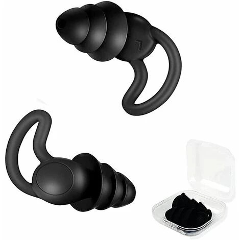 NAXUNNN Bouchons D'Oreille Pour Dormir,Bouchon D'oreille Anti Bruit En Silicone,Bouchon Doux D'oreille Imperméables ,Protection Auditive Bouchons D'Oreille,pour Ronfler,Voyager,Étudier(Noire) 3 NAXUNNN Bouchons D'Oreille Pour Dormir,Bouchon D'oreille Anti Bruit En Silicone,Bouchon Doux D'oreille Imperméables ,Protection Auditive Bouchons D'Oreille,pour Ronfler,Voyager,Étudier(Noire)