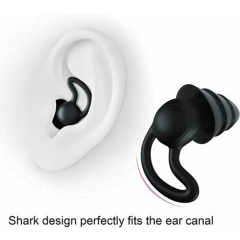 NAXUNNN Bouchons D'Oreille Pour Dormir,Bouchon D'oreille Anti Bruit En Silicone,Bouchon Doux D'oreille Imperméables ,Protection Auditive Bouchons D'Oreille,pour Ronfler,Voyager,Étudier(Noire) 4 NAXUNNN Bouchons D'Oreille Pour Dormir,Bouchon D'oreille Anti Bruit En Silicone,Bouchon Doux D'oreille Imperméables ,Protection Auditive Bouchons D'Oreille,pour Ronfler,Voyager,Étudier(Noire) – Image 2