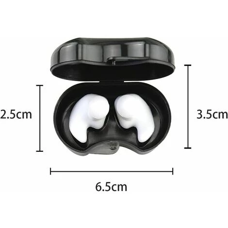 NAXUNNN Lot De 2 Paires De Bouchons D'oreilles étanches Réutilisables En Silicone Pour Le Surf, La Plongée Avec Tuba, Blanc Et Bleu 4 NAXUNNN Lot De 2 Paires De Bouchons D'oreilles étanches Réutilisables En Silicone Pour Le Surf, La Plongée Avec Tuba, Blanc Et Bleu – Image 2
