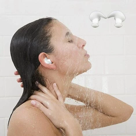 NAXUNNN Lot De 2 Paires De Bouchons D'oreilles étanches Réutilisables En Silicone Pour Le Surf, La Plongée Avec Tuba, Blanc Et Bleu 7 NAXUNNN Lot De 2 Paires De Bouchons D'oreilles étanches Réutilisables En Silicone Pour Le Surf, La Plongée Avec Tuba, Blanc Et Bleu – Image 5