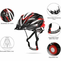 LIXADA 25 évents Ultralégers Entièrement Moulés EPS Sports De Plein Air Vtt/route Cyclisme VTT Vélo Réglable Casque De Patinage - Blanc -Protection auditive et tête Soldes 2022 61332551 3