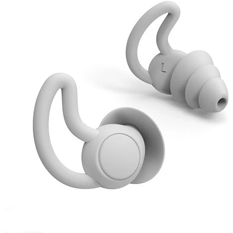 SLI-RES Bouchons D'oreille Pour Dormir, 1 Paires Bouchons D'Oreilles Réutilisables En Silicone Bouchon D'Oreille Anti-Bruit Boules Quies Pour Dormir Ronfler Voyager Travailler 1.7*1.4cm (Gris),Lilaris 3 SLI-RES Bouchons D'oreille Pour Dormir, 1 Paires Bouchons D'Oreilles Réutilisables En Silicone Bouchon D'Oreille Anti-Bruit Boules Quies Pour Dormir Ronfler Voyager Travailler 1.7*1.4cm (Gris),Lilaris