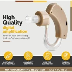 PERLE RARE Derrière L'oreille Amplificateur De Son Amplificateur De Son Super Mini Taille Pour Une Meilleure Audition (paire) -Protection auditive et tête Soldes 2022 63732802 2