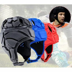 JUNJUN-Casque De Rugby Soft Shell Headgear Pour Football Hockey Rugby Roller SkatingBlackXL -Protection auditive et tête Soldes 2022 63801495 5