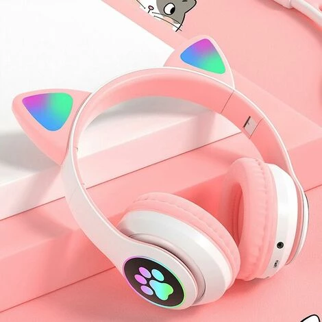 SINCèREETALI Casque D'écoute Sans Fil Bluetooth Cat Ear Avec Lumière 5 SINCèREETALI Casque D'écoute Sans Fil Bluetooth Cat Ear Avec Lumière – Image 3