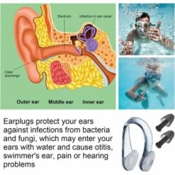 PERLE RARE 4 Pièces Pince-Nez Pour Natation Et Kits De Bouchons D'oreille Pour Natation Pour Adultes Et Enfants, 4 Couleurs -Protection auditive et tête Soldes 2022 63825056 4