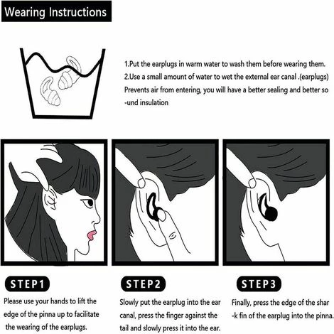 FOZIY Bouchons D'Oreille Pour Dormir,Bouchon D'oreille Anti Bruit En Silicone,Bouchon Doux D'oreille Imperméables ,Protection Auditive Bouchons D'Oreille,pour Ronfler,Voyager (Blanche),Fonepro 5 FOZIY Bouchons D'Oreille Pour Dormir,Bouchon D'oreille Anti Bruit En Silicone,Bouchon Doux D'oreille Imperméables ,Protection Auditive Bouchons D'Oreille,pour Ronfler,Voyager (Blanche),Fonepro – Image 3