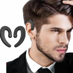 ILOVEMILAN Q25 Écouteurs à Conduction Osseuse Casque Sans Fil Bluetooth Mini Air Hook Pair