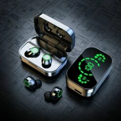 PERLE RARE Ecouteur Bluetooth, Écouteurs Sans Fil Étanche Oreillette Bluetooth Sport, Etui De Charge, Antibruit Micro Casque Bluetooth 5.3 Sport Pour IOS Android -Protection auditive et tête Soldes 2022 63958948 4