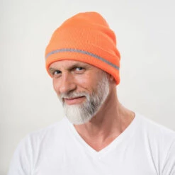 LIFCAUSAL Bonnet De Sécurité Réfléchissant Automne Et Hiver Fil à Tricoter Sans Bord Avec Bande Réfléchissante Adulte Coupe-Vent Isolation Froide Travail Extérieur Haute Visibilité (Jaune) -Protection auditive et tête Soldes 2022 63978213 5