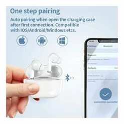 CADEAUX Casque Bluetooth Sans Fil, Gen 3, Casque Stéréo Bluetooth 5.0 Avec Microphone Intégré HD, Tactile, Autonomie De 6 Heures, Pour IOS Et Android, Jogging, Sport, Blanc -Protection auditive et tête Soldes 2022 64219250 4