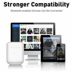 CADEAUX Écouteurs Bluetooth Sans Fil, Sans Fil Stéréo Oreillette Bluetooth, Contrôle Tactile, 24 Heures Durée De Lecture,Charge Rapide, Intégrés HD Mic, Automatique Pour IOS IPhone Android Samsung Huawei -Protection auditive et tête Soldes 2022 64219356 5
