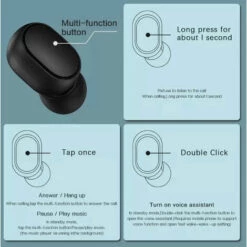 PERLE RARE Xiaomi Mi True Wireless Earbuds Basic 2, Airdots 2 Bluetooth Headphones, Bluetooth 5.0 Wireless Headphones, Magnetic Charging Case (Global Version) Noir -Protection auditive et tête Soldes 2022 64467874 4