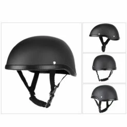 LIFCAUSAL Demi-casque De Moto De Style Rétro ABS + Capuchon En Plastique De Coton - Noir Muet Pour Motard Motard Ridder (taille Unique) Universel Lavable Noir 10 LIFCAUSAL Demi-casque De Moto De Style Rétro ABS + Capuchon En Plastique De Coton - Noir Muet Pour Motard Motard Ridder (taille Unique) Universel Lavable Noir -Protection auditive et tête Soldes 2022 64472729 4
