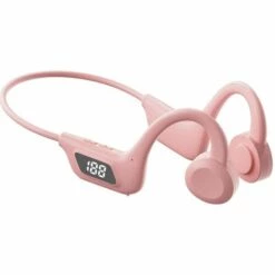 BENOBBY KIDS Casque Sans Fil Bluetooth, Casque Sans Fil à Conduction Osseuse, Casque De Sport étanche à La Poussière Pour L'entraînement, La Course à Pied, Le Temps De Jeu 5H, Rose Himalayen