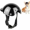 FR-LIFE Casque Pour Animaux Compagnie,BR-Vie Casquette De Sécurité Pour Chien, Casquette Casque Vélo Pour Chats, Universel Plastique Ajustable Casque Moto Pour Chien Pour Petits Chiens, Chats (M,Noir) -Protection auditive et tête Soldes 2022 64563332 1