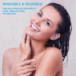 AOUGO Lot De 2 Paires De Bouchons D'oreille En Silicone Pour La Natation -Protection auditive et tête Soldes 2022 64616182 4