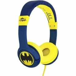 OTL TECHNOLOGIES Casque Pour Enfants Otl Batman Bat Signal/ Jack 3.5/ Bleu Et Jaune