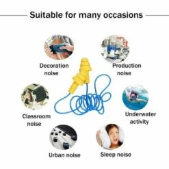 Ensoleillé Bouchons D'oreilles En Silicone Protection Auditive6 Morceaux （jaune） -Protection auditive et tête Soldes 2022 64994303 5