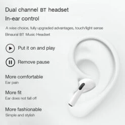 TANCYCO Écouteurs PRO4 True Wireless BT5.0 Affichage LED Réduction Du Bruit HiFi Casque De Sport Sans Fil Biaural Appel HD Couplage Automatique Avec Base De Charge Compatible Avec Android IOS Windows -Protection auditive et tête Soldes 2022 65002380 4