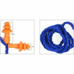 MONLY Lot De 5 Bouchons D'oreille En Silicone Souple Réutilisable Avec Cordon Antibruit, Durable -Protection auditive et tête Soldes 2022 65002752 3