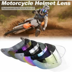 ASUPERMALL Remplacement De Visière De Lentille De Casque De Bouclier De Vent De Moto Pour Le Casque Intégral D'agv K1 K3SV K5, Or - Or -Protection auditive et tête Soldes 2022 65040308 3
