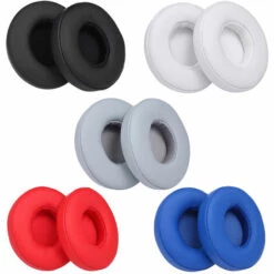 TANCYCO 2 Pièces Coussinets De Remplacement Coussin D'oreille Pour Casque Beats Solo 2/3 Sur L'oreille Sans Fil Blanc -Protection auditive et tête Soldes 2022 65260371 3