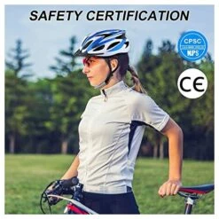 BF Casque De Vélo Adulte Léger - Casque De Vélo Pour Homme Et Femme Avec Coussinets Et Visière Casque VTT Adulte Confortable Homologué CE Pour Jeunes Vététistes Bleu Et Blanc Taille Unique -Protection auditive et tête Soldes 2022 65274128 4