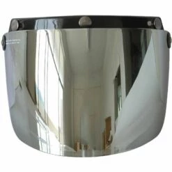 Moto Anti-UV Anti-Rayures Casques Lentille Mode Visière Vent Bouclier Lentille Universel Pour Standard 3-Snap Open Face Casques - Argent Casques S'arêern