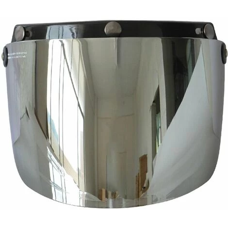 Moto Anti-UV Anti-Rayures Casques Lentille Mode Visière Vent Bouclier Lentille Universel Pour Standard 3-Snap Open Face Casques - Argent Casques S'arêern 3 Moto Anti-UV Anti-Rayures Casques Lentille Mode Visière Vent Bouclier Lentille Universel Pour Standard 3-Snap Open Face Casques - Argent Casques S'arêern