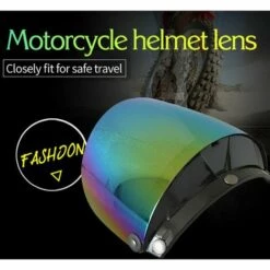 Moto Anti-UV Anti-Rayures Casques Lentille Mode Visière Vent Bouclier Lentille Universel Pour Standard 3-Snap Open Face Casques - Argent Casques S'arêern 11 Moto Anti-UV Anti-Rayures Casques Lentille Mode Visière Vent Bouclier Lentille Universel Pour Standard 3-Snap Open Face Casques - Argent Casques S'arêern -Protection auditive et tête Soldes 2022 65357714 5
