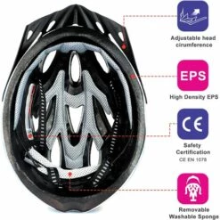 AOUGO Casque De Vélo, Casque De Vélo Léger, Casques De Vélo De Montagne Et De Route Réglables Pour Adultes, 18 Aérations Avec Sangle Réglable Et Visière Amovible Pour Homme Et Femme (convient Aux Tailles De Tête 58-62 Cm) 10 AOUGO Casque De Vélo, Casque De Vélo Léger, Casques De Vélo De Montagne Et De Route Réglables Pour Adultes, 18 Aérations Avec Sangle Réglable Et Visière Amovible Pour Homme Et Femme (convient Aux Tailles De Tête 58-62 Cm) -Protection auditive et tête Soldes 2022 65392487 4
